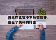 ac米兰-波黑在比赛中不敌葡萄牙，遭受了失利的打击